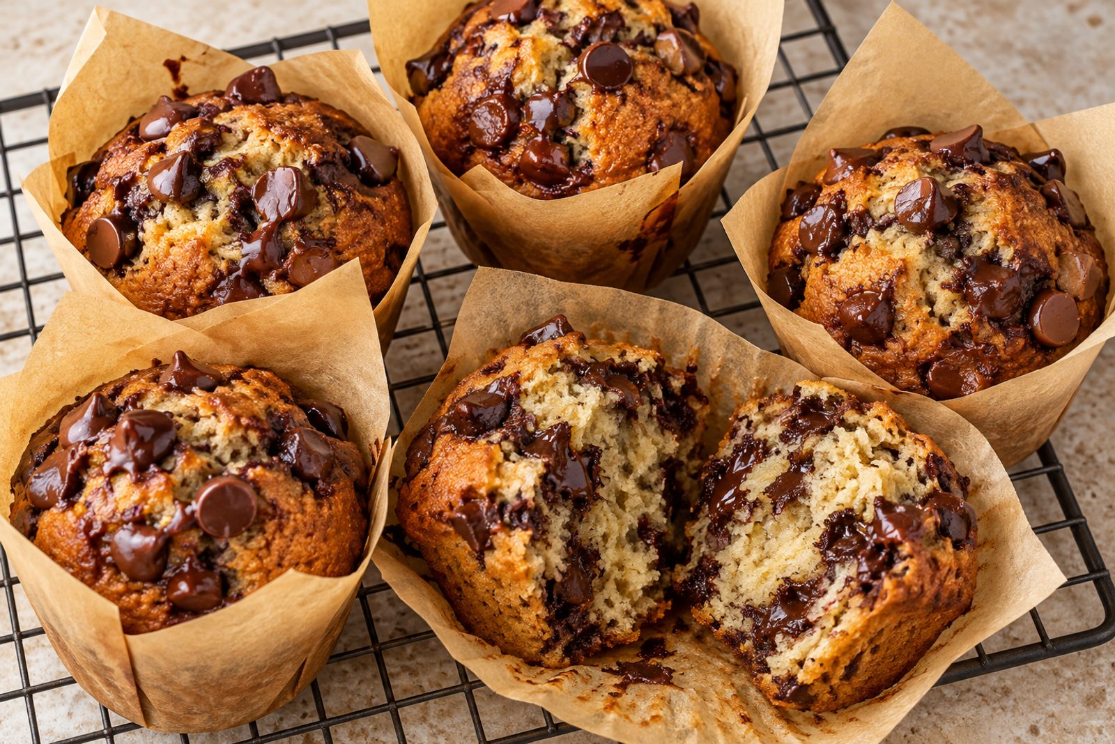 Chocolate Chip Banana Muffins