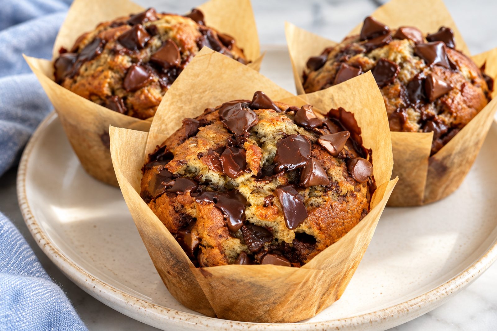 Chocolate Chip Banana Muffins