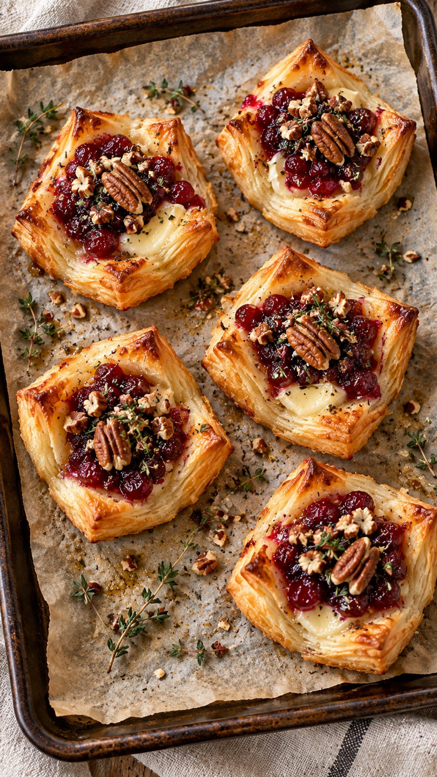 Cranberry Brie Pecan Bites