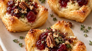 Cranberry Brie Pecan Bites