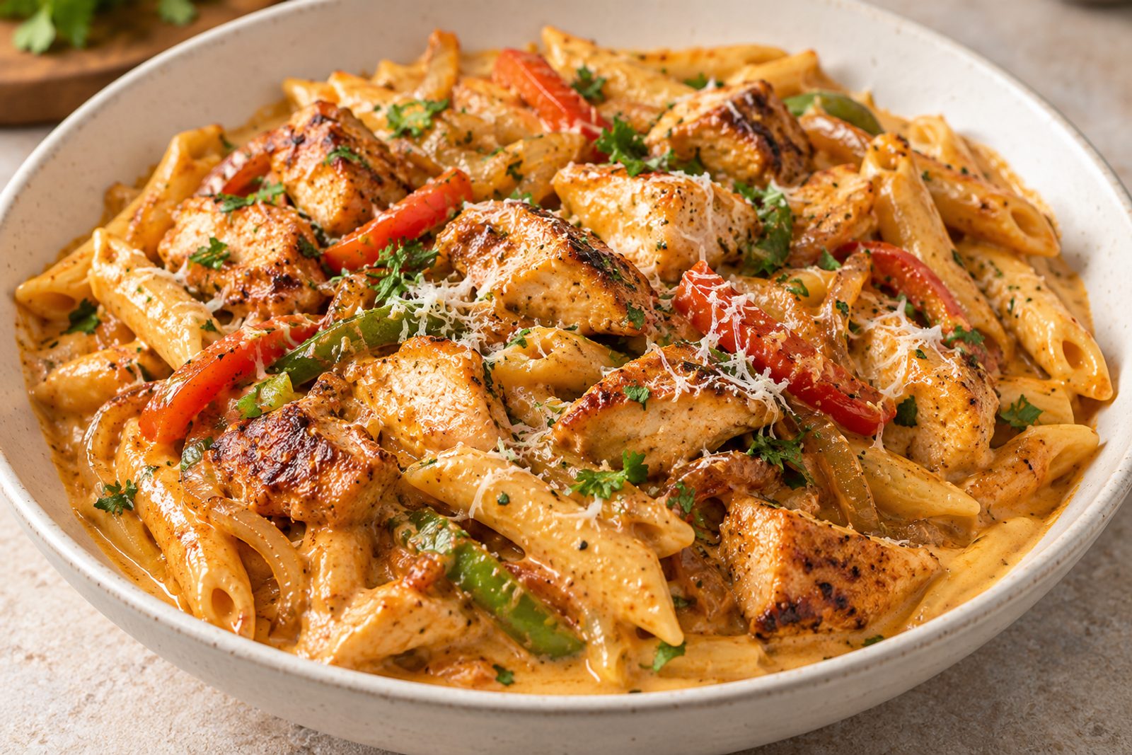 Creamy Chicken Fajita Pasta