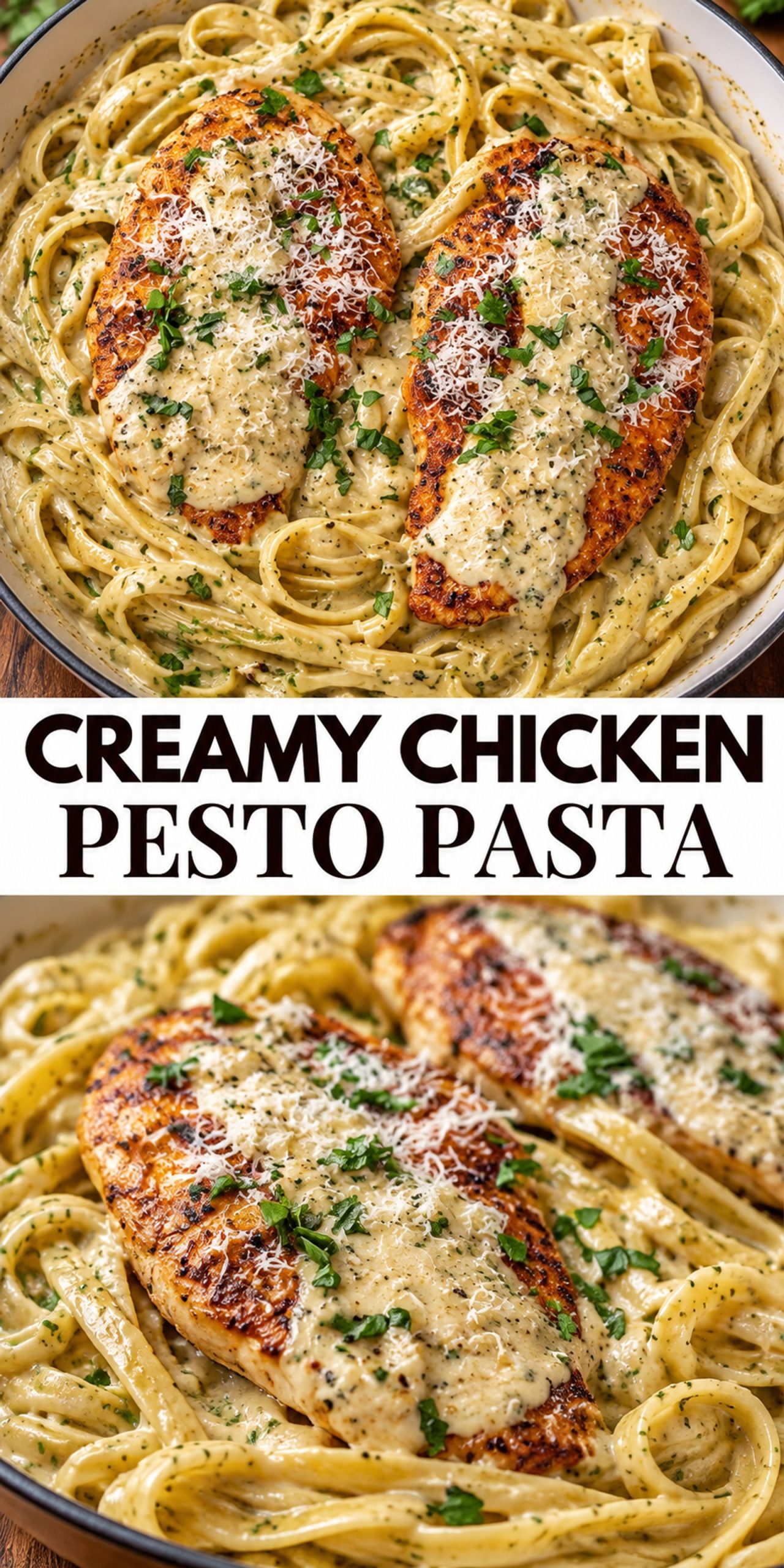 Creamy Chicken Pesto Pasta