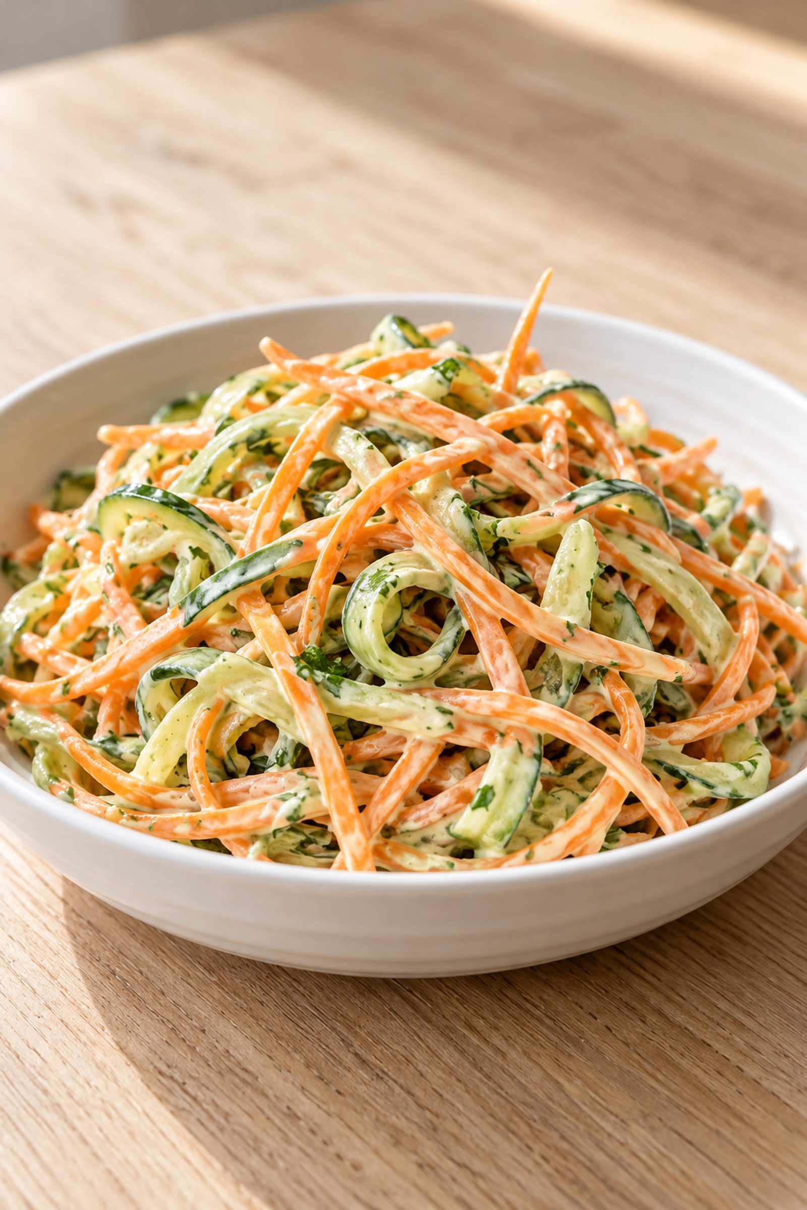 Creamy Cucumber Carrot Salad