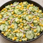 Creamy Cucumber Corn Salad with Avocado