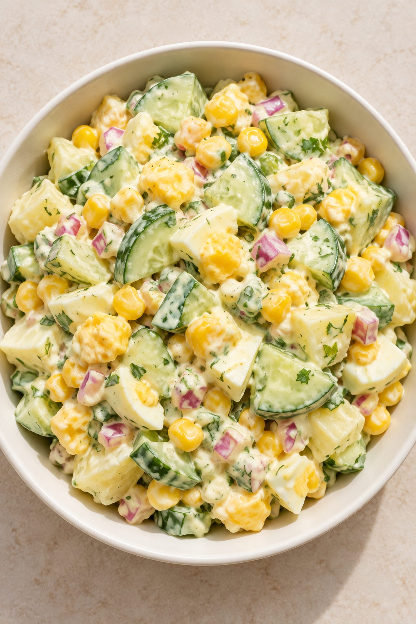 Creamy Cucumber Egg Salad Recipe