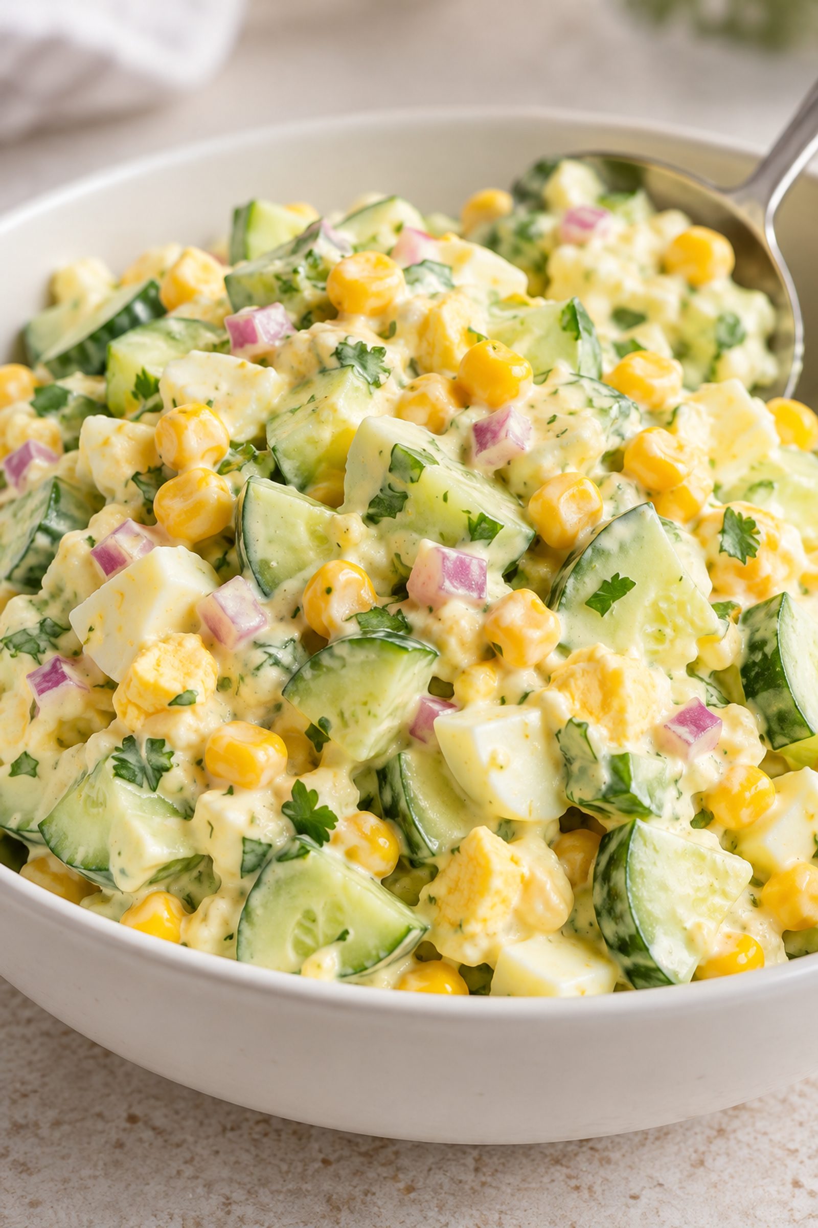 Creamy Cucumber Egg Salad Recipe Creamy Cucumber Egg Salad Recipe