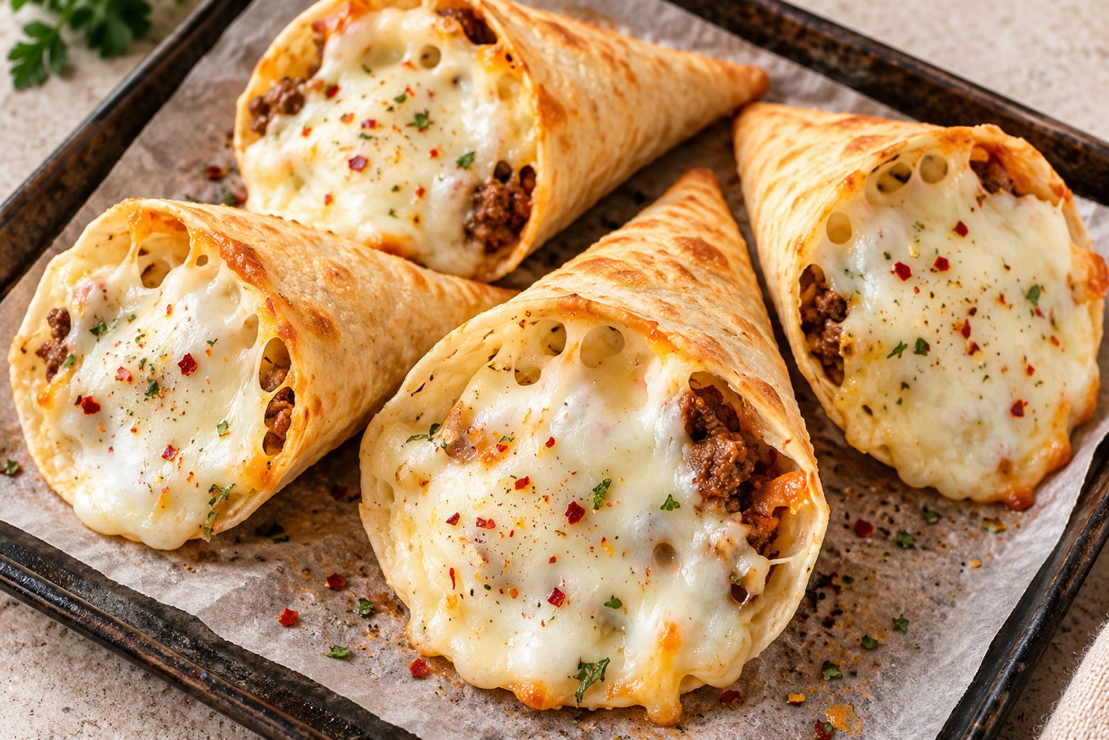 Crispy Beef Cones