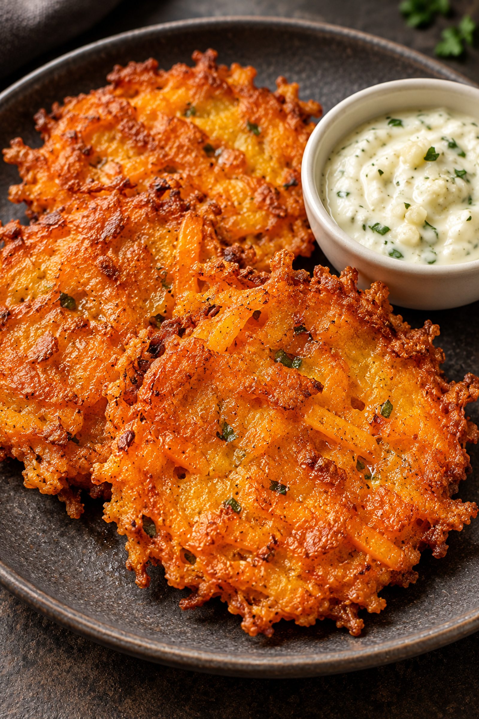 Crispy Butternut Squash Fritters with Garlic Dip Crispy Butternut Squash Fritters with Garlic Dip