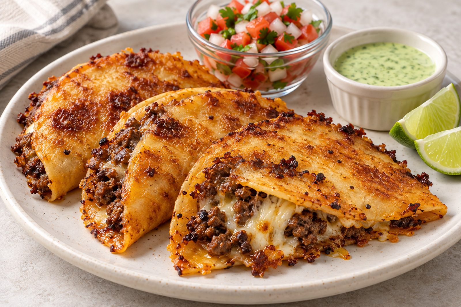 Crispy Cheesy Beef Tacos