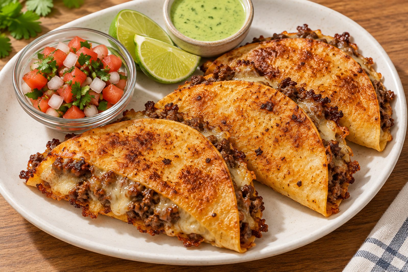 Crispy Cheesy Beef Tacos