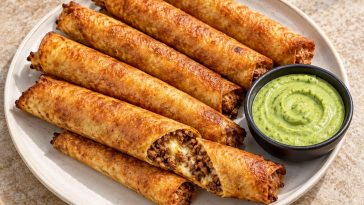 Crispy Cheesy Beef Taquitos