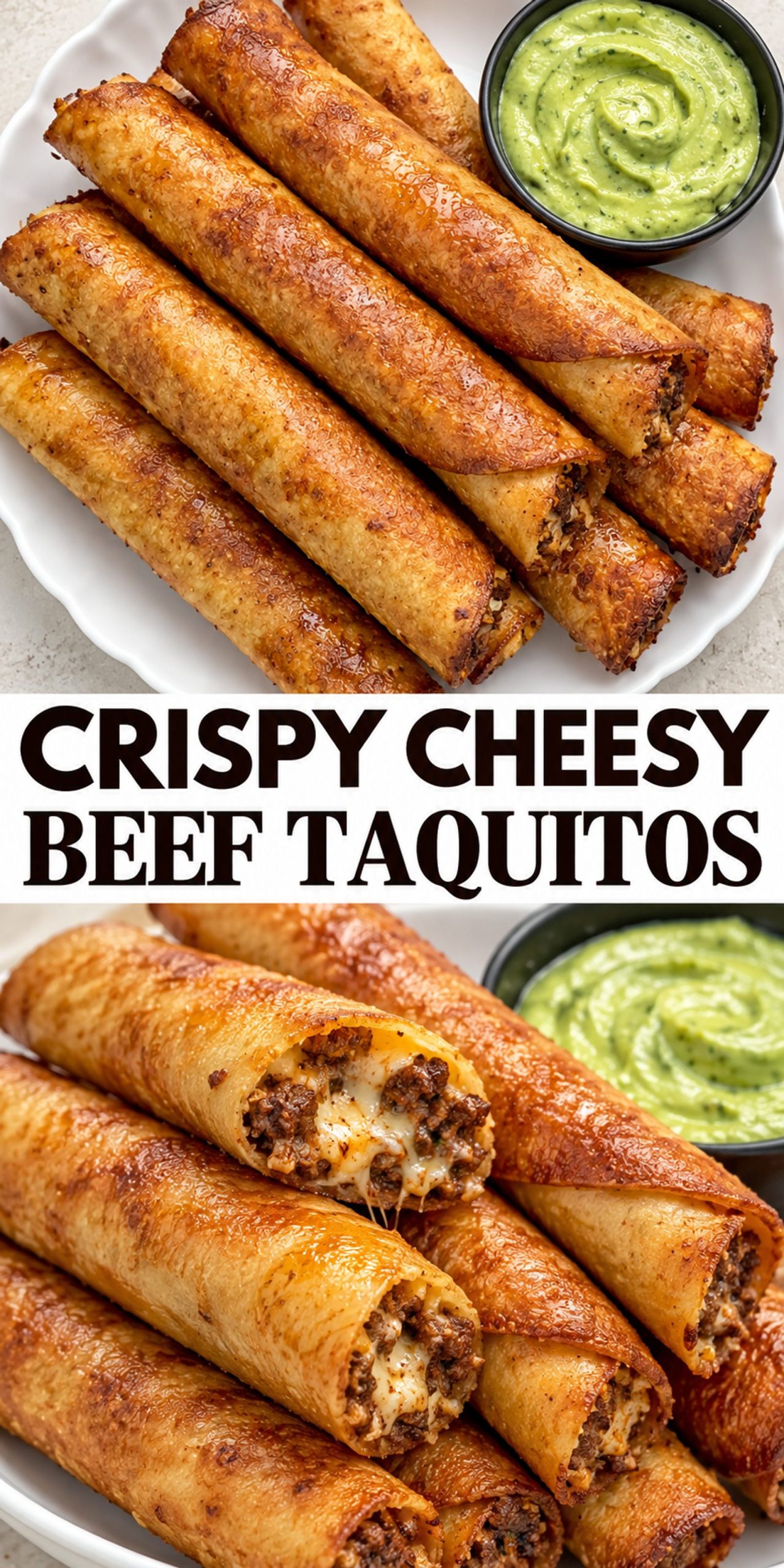 Crispy Cheesy Beef Taquitos Crispy Cheesy Beef Taquitos