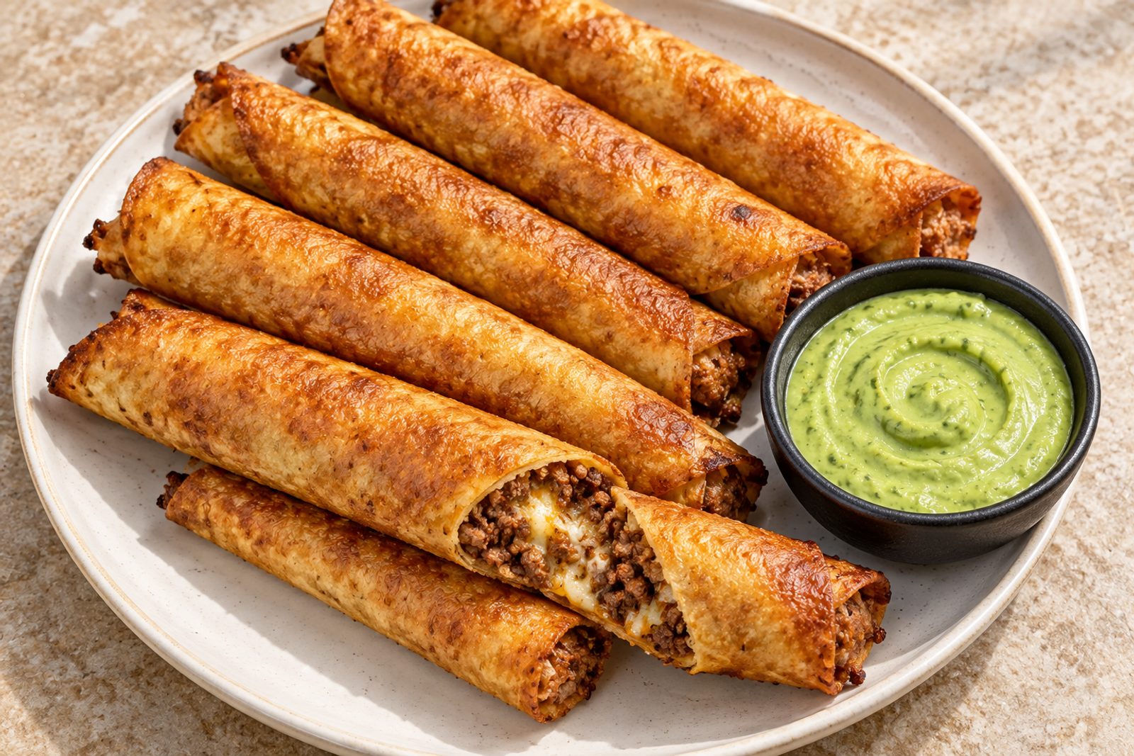 Crispy Cheesy Beef Taquitos Crispy Cheesy Beef Taquitos