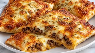 Crispy Cheesy Beef Tortilla Pockets