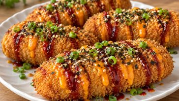 Crispy Cheesy Buldak Sausage Rolls