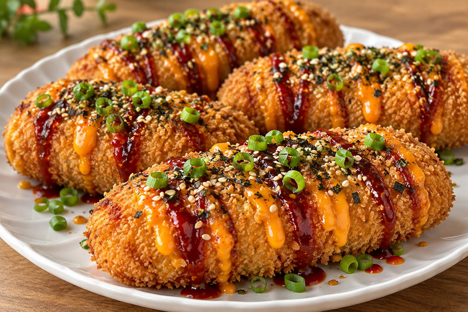 Crispy Cheesy Buldak Sausage Rolls