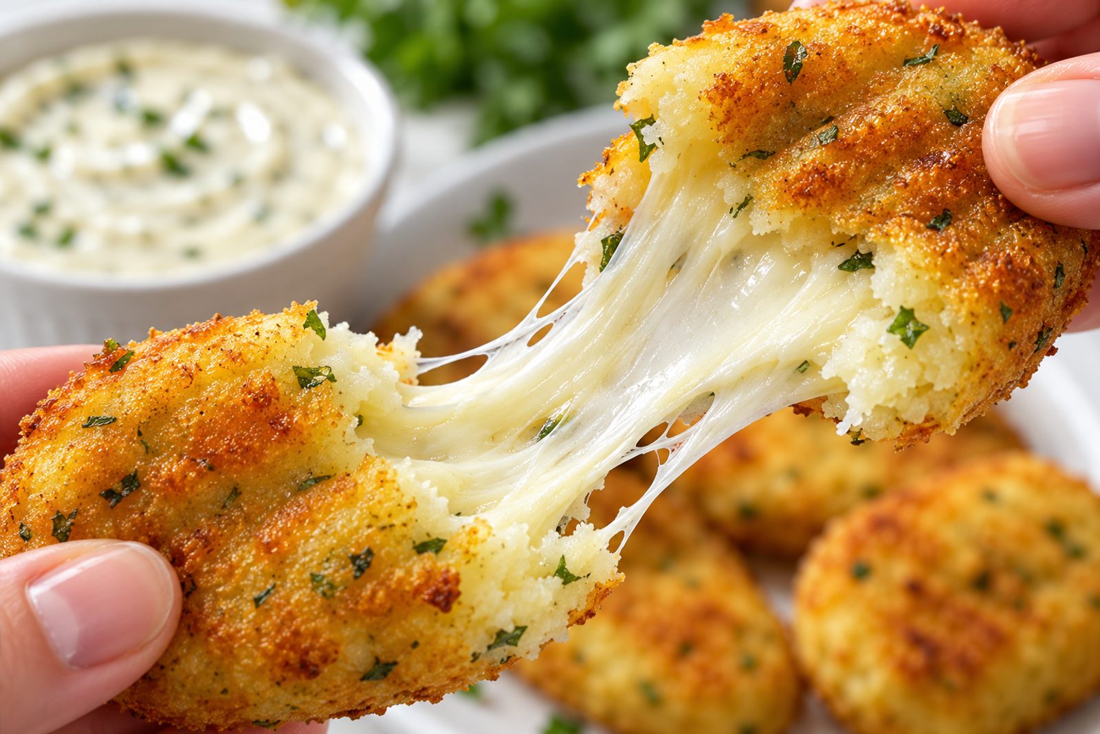 Crispy Cheesy Potato Croquettes