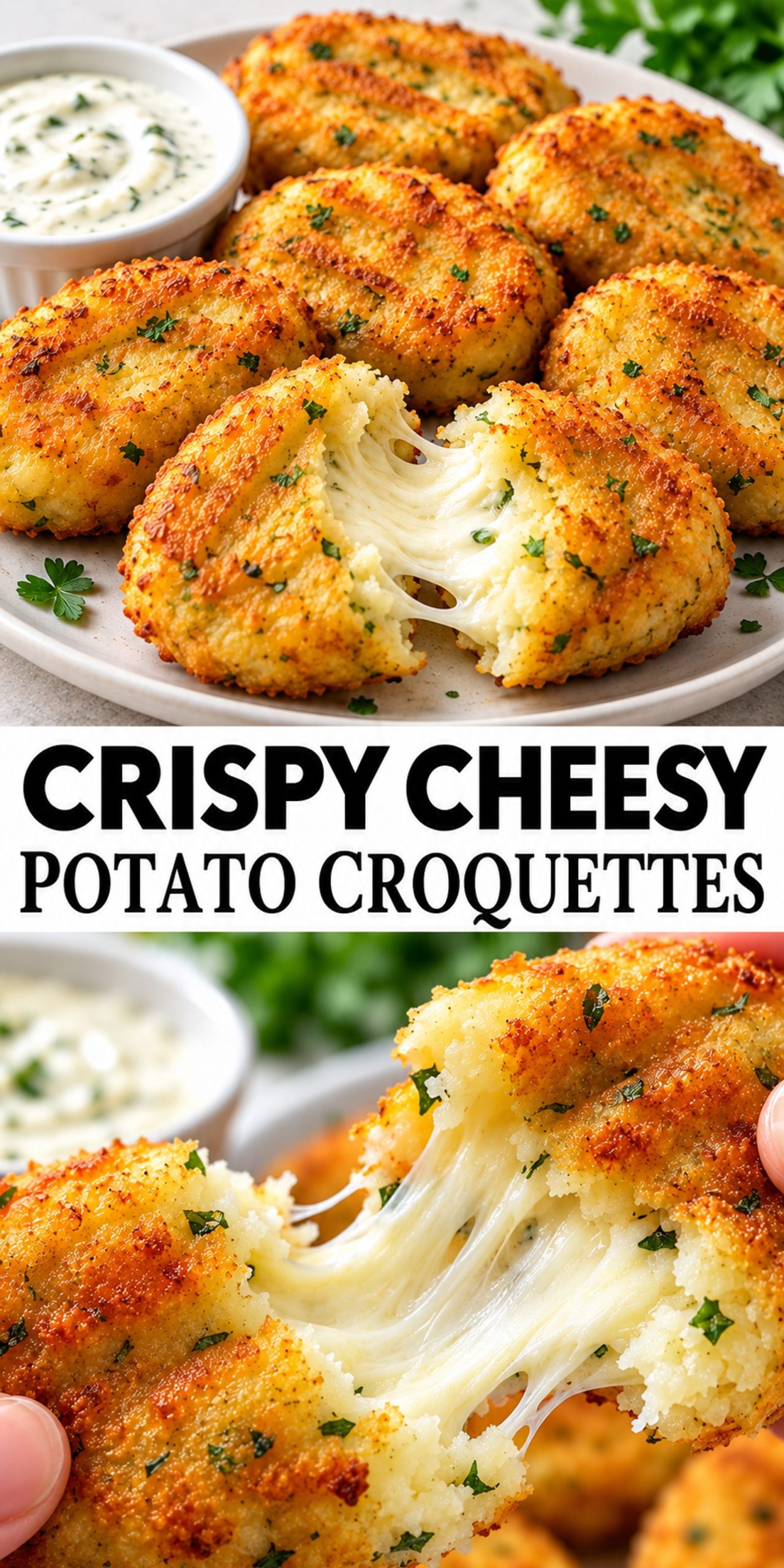 Crispy Cheesy Potato Croquettes
