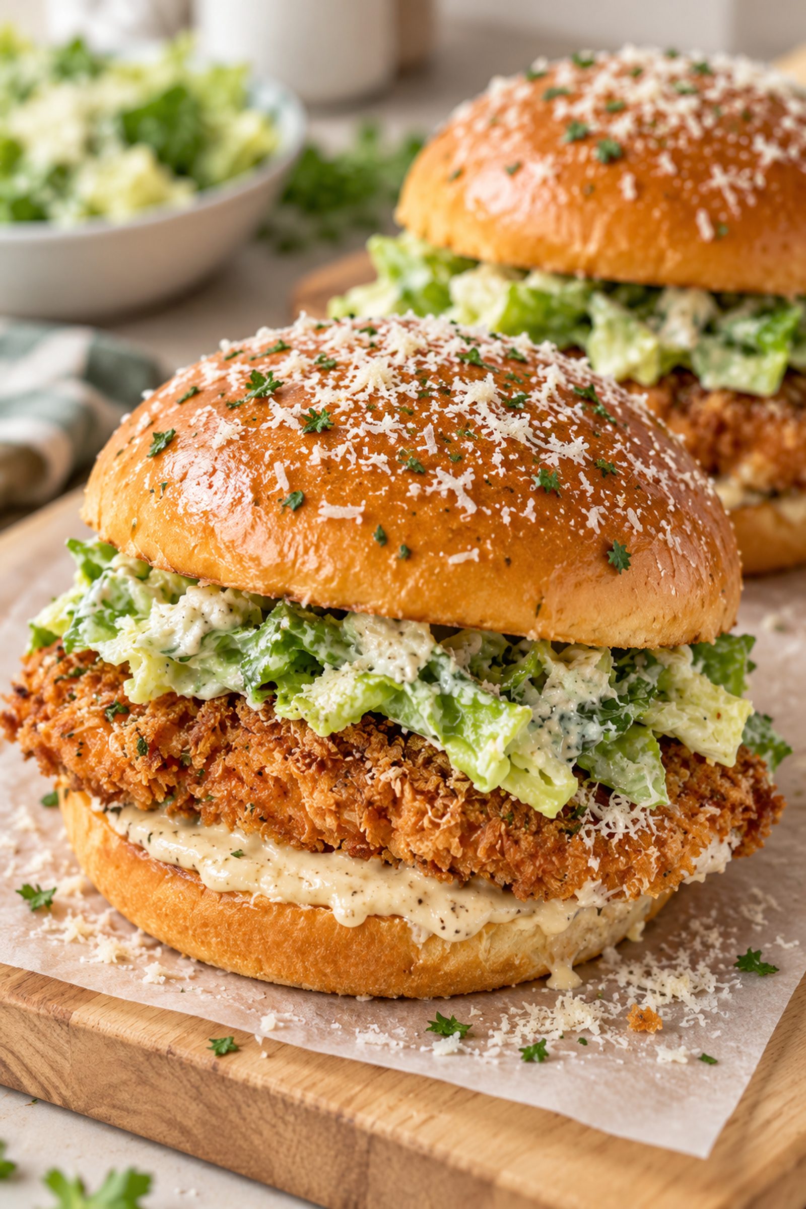 Crispy Chicken Caesar Burger