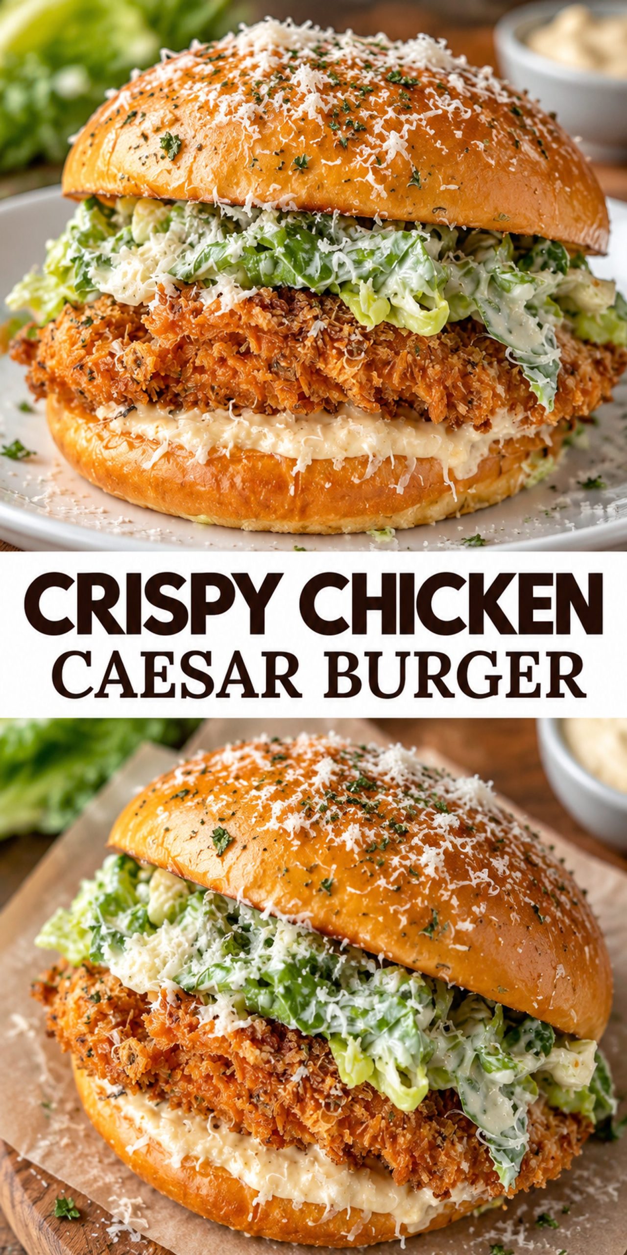 Crispy Chicken Caesar Burger Crispy Chicken Caesar Burger