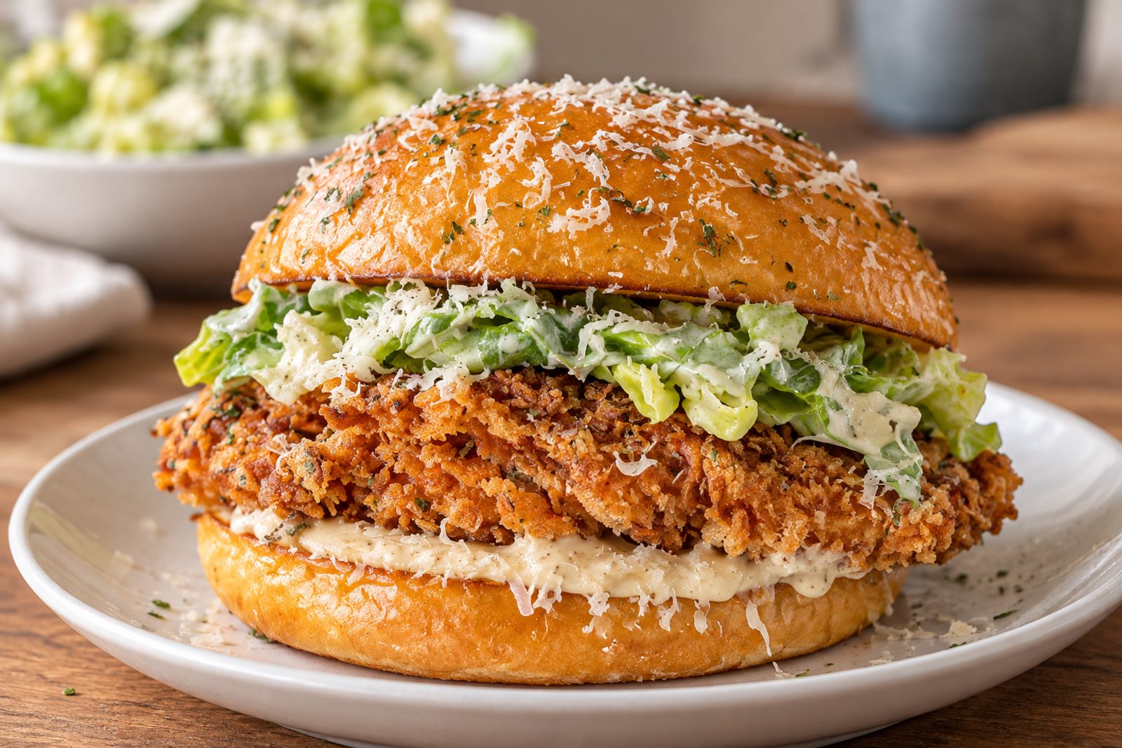 Crispy Chicken Caesar Burger Crispy Chicken Caesar Burger