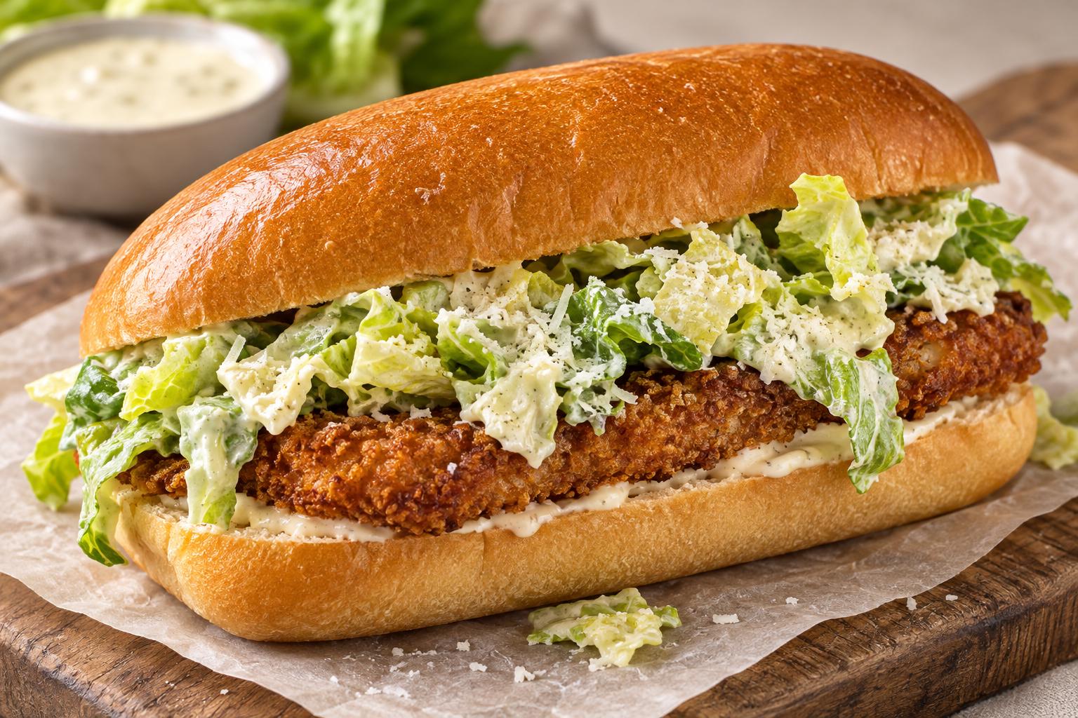 Crispy Chicken Caesar Sandwich