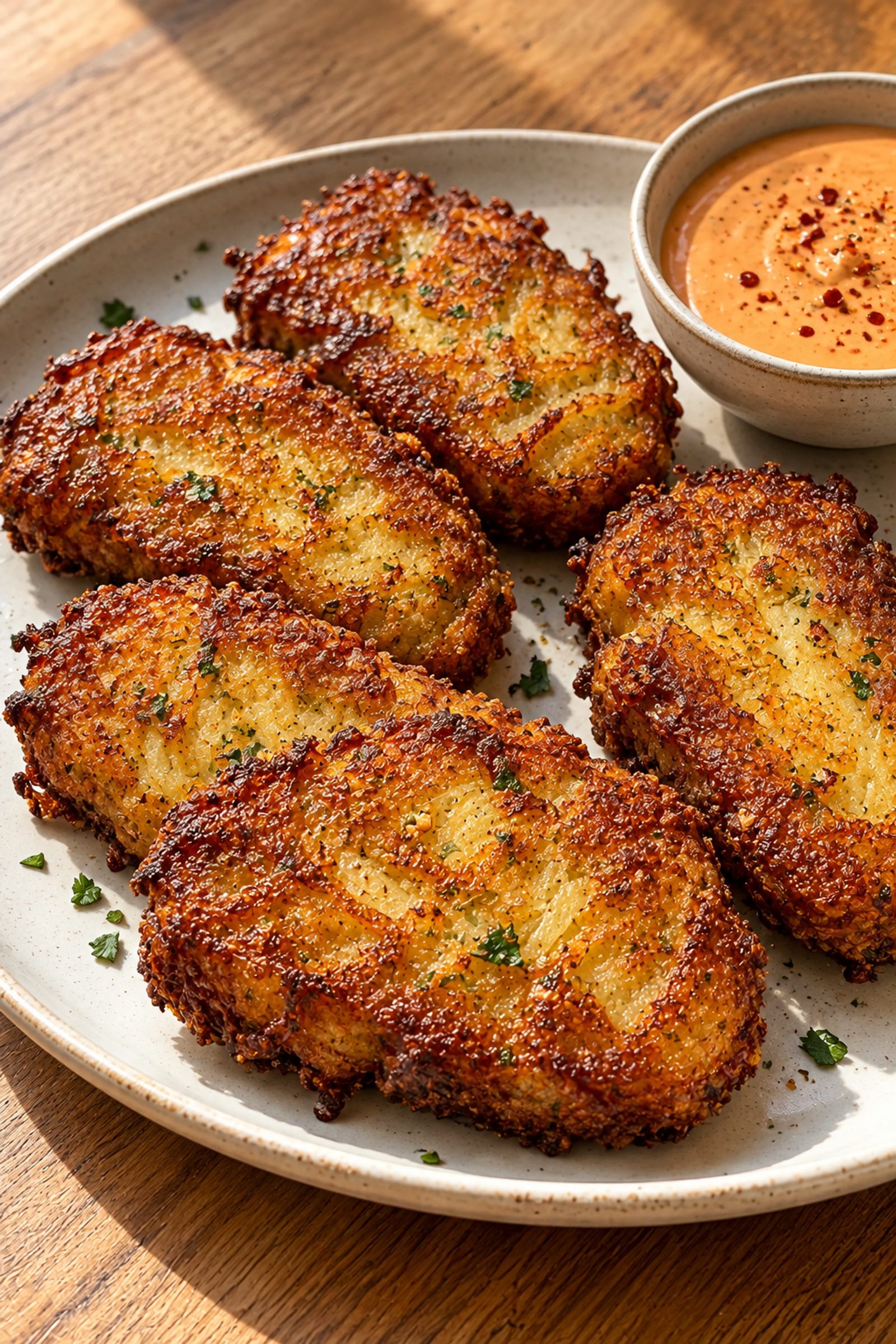 Crispy Garlic Parmesan Hash Browns Crispy Garlic Parmesan Hash Browns