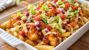 Crispy Honey Chicken Loaded Fries