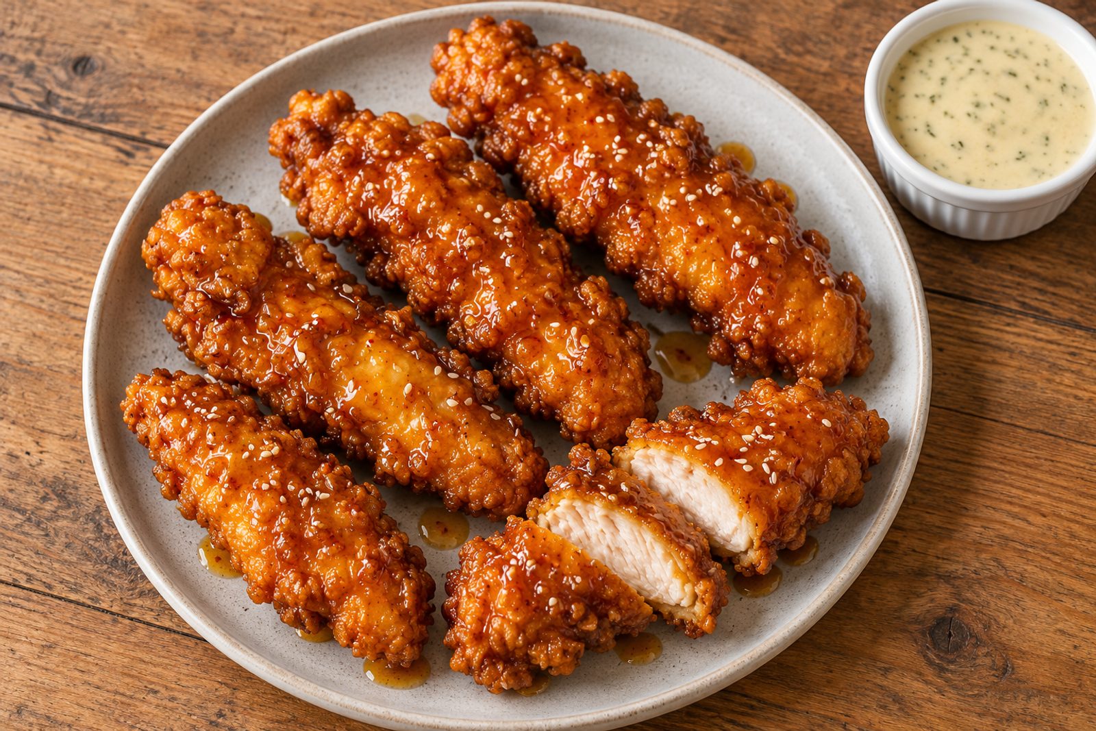 Crispy Hot Honey Chicken Tenders