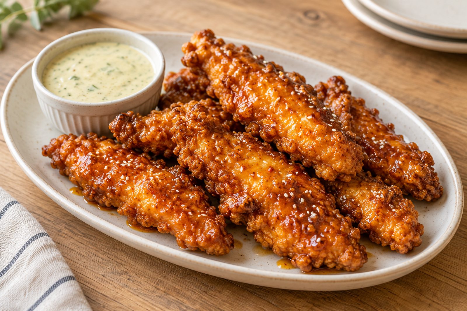 Crispy Hot Honey Chicken Tenders