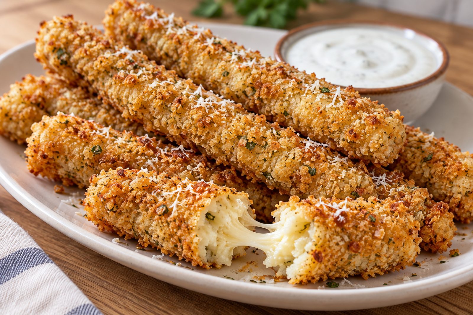Crispy Mozzarella Potato Fries