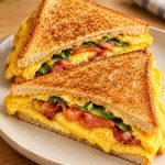 Crispy One-Pan Egg and Bacon Toast