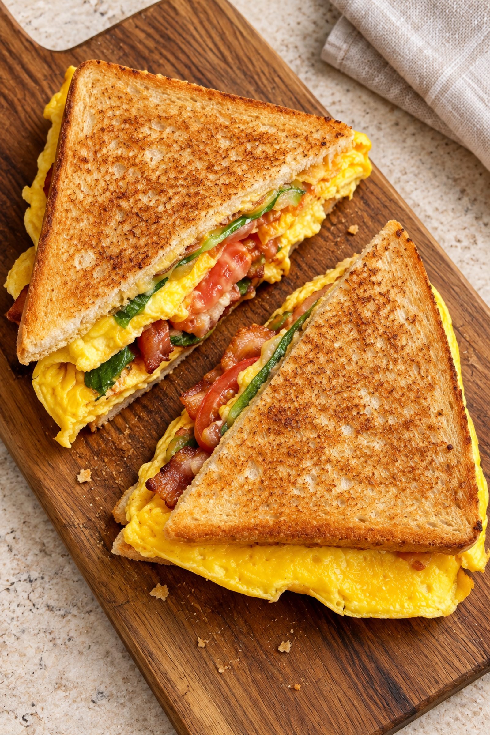 Crispy One-Pan Egg and Bacon Toast