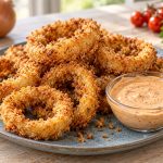 Crispy Onion Rings with Canes-Style Sauce