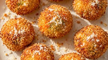 Crispy Parmesan-Crusted Broccoli Cheese Balls