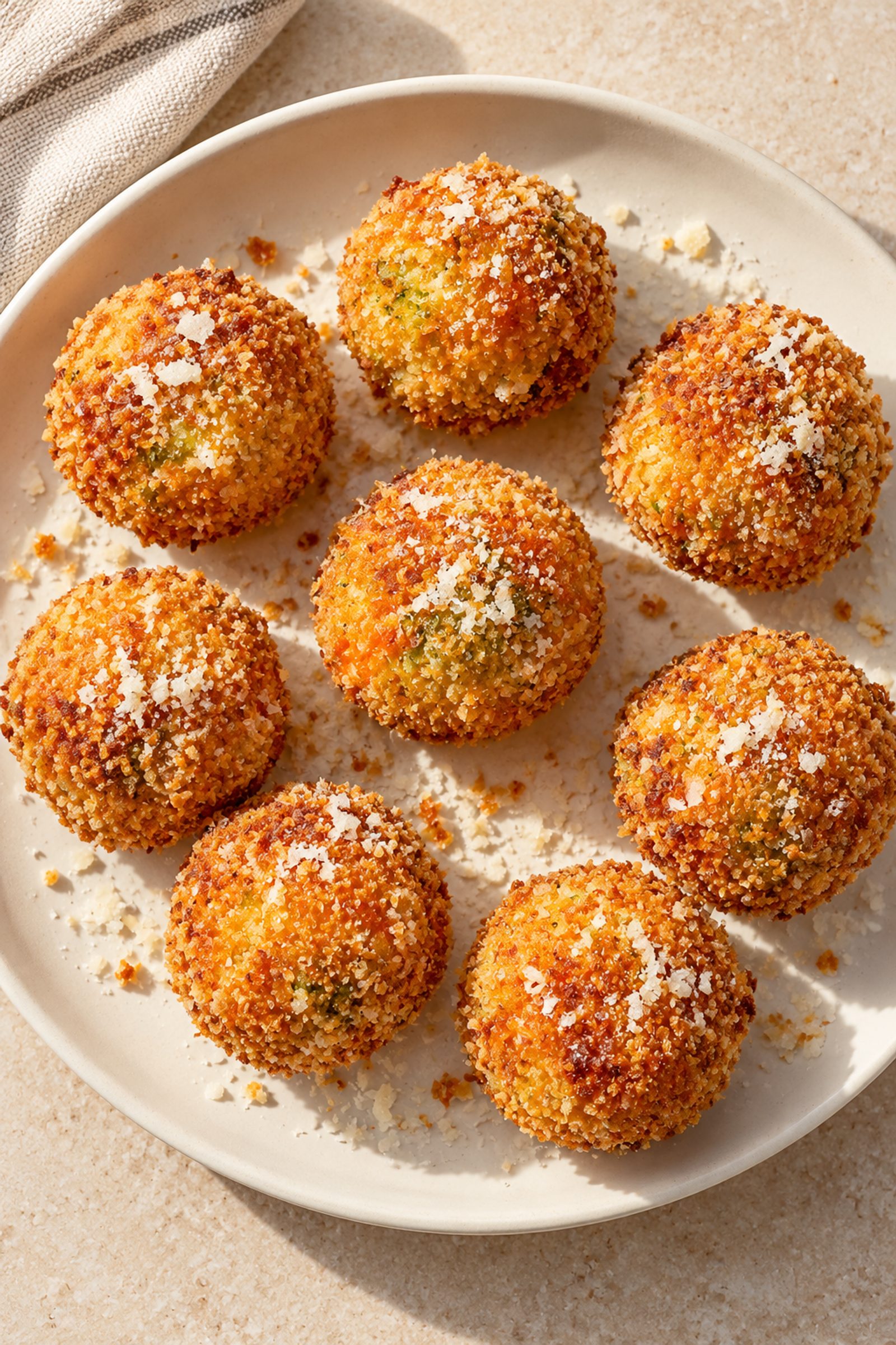 Crispy Parmesan-Crusted Broccoli Cheese Balls Crispy Parmesan-Crusted Broccoli Cheese Balls