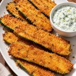Crispy Parmesan Zucchini with Creamy Tzatziki Dip