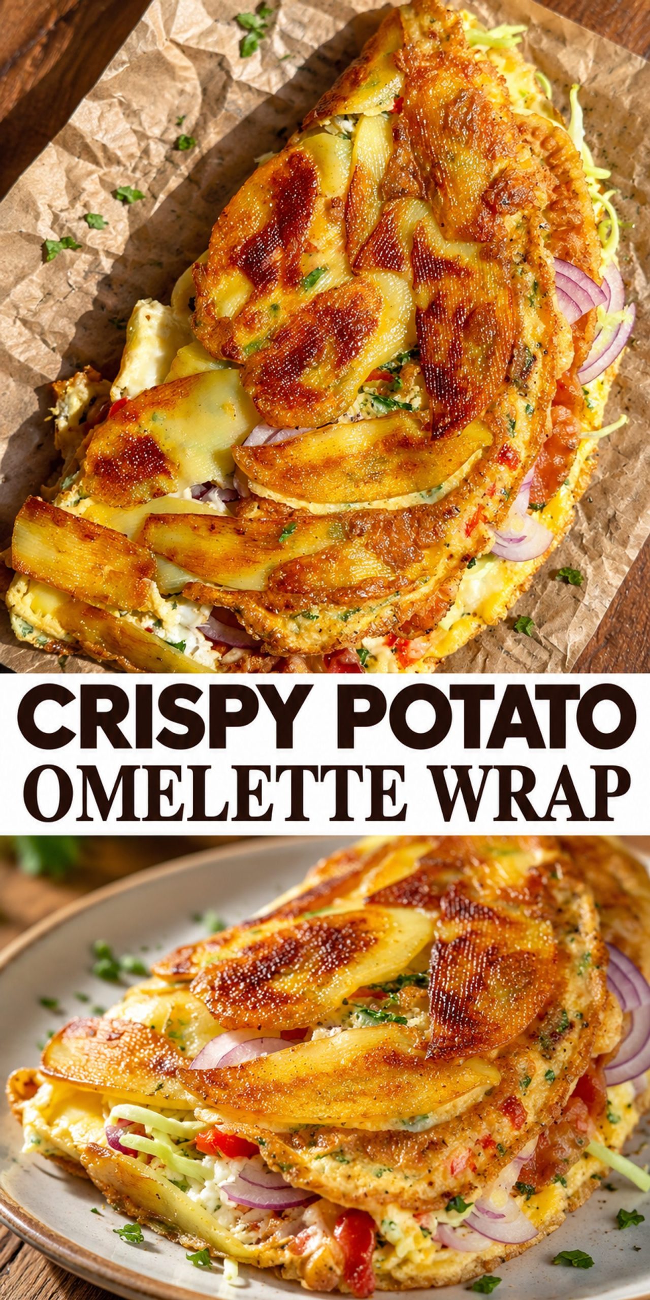 Crispy Potato Omelette Wrap Crispy Potato Omelette Wrap