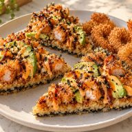 Crispy Shrimp Sushi Pizza