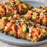 Crispy Smoked Salmon Sushi Pizza