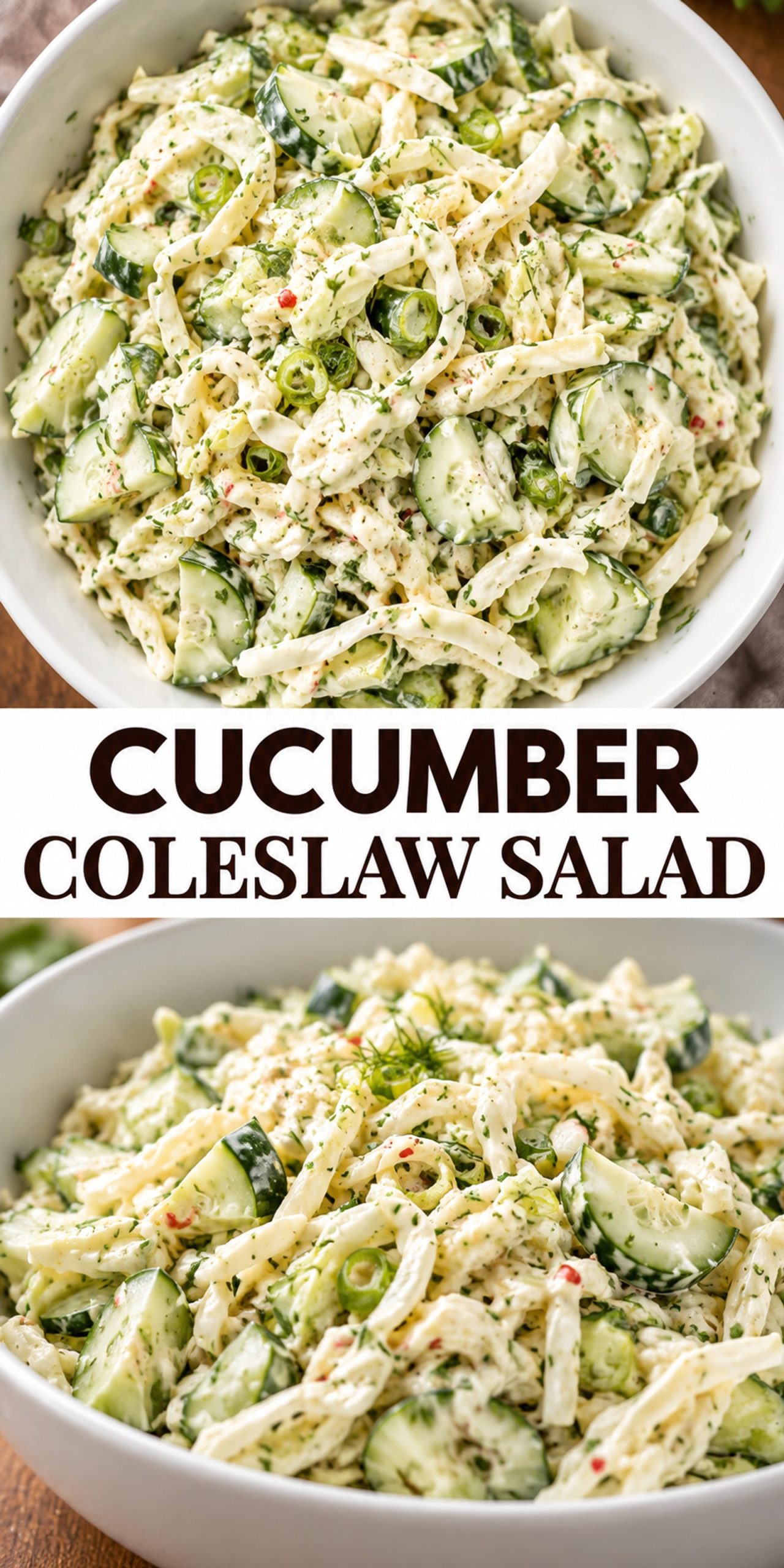 Cucumber Coleslaw Salad Cucumber Coleslaw Salad