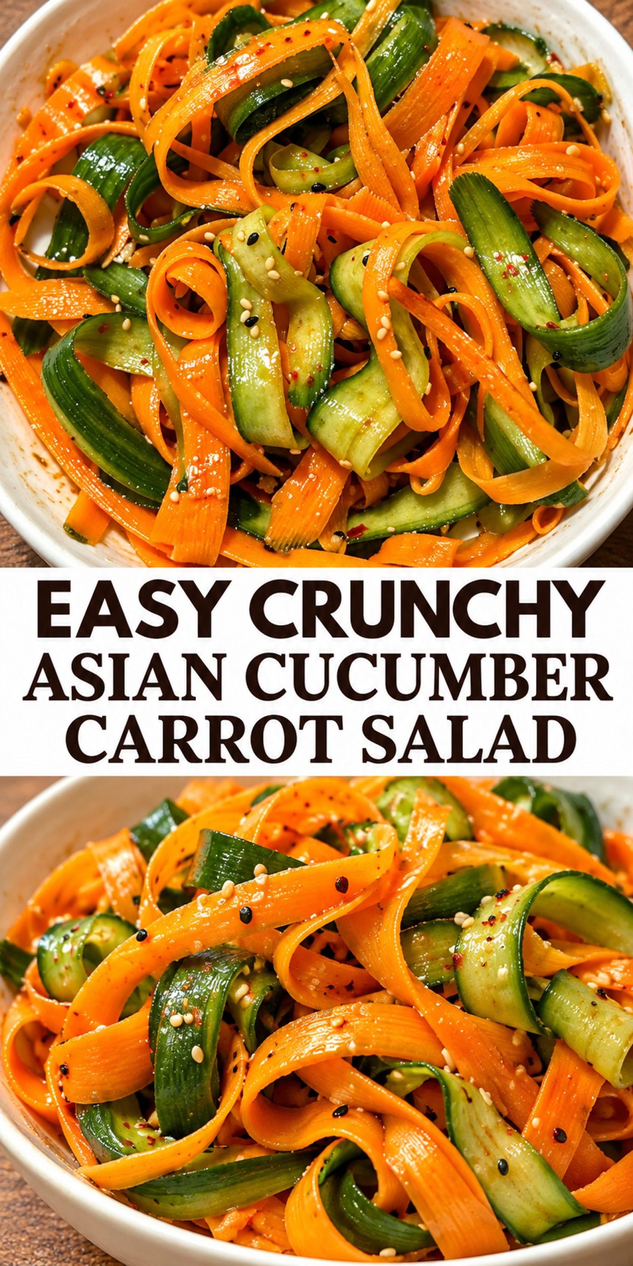 Easy Crunchy Asian Cucumber Carrot Salad