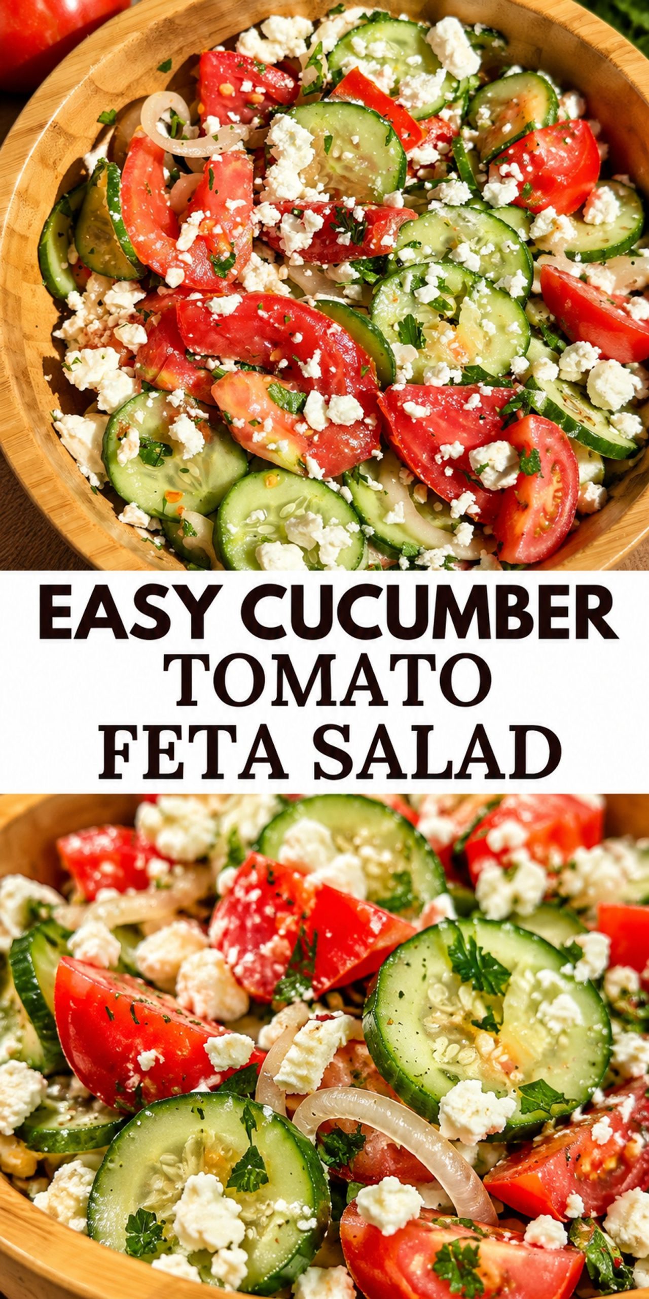 Easy Cucumber Tomato Feta Salad