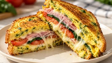 Easy One-Pan Ham & Egg Sandwich