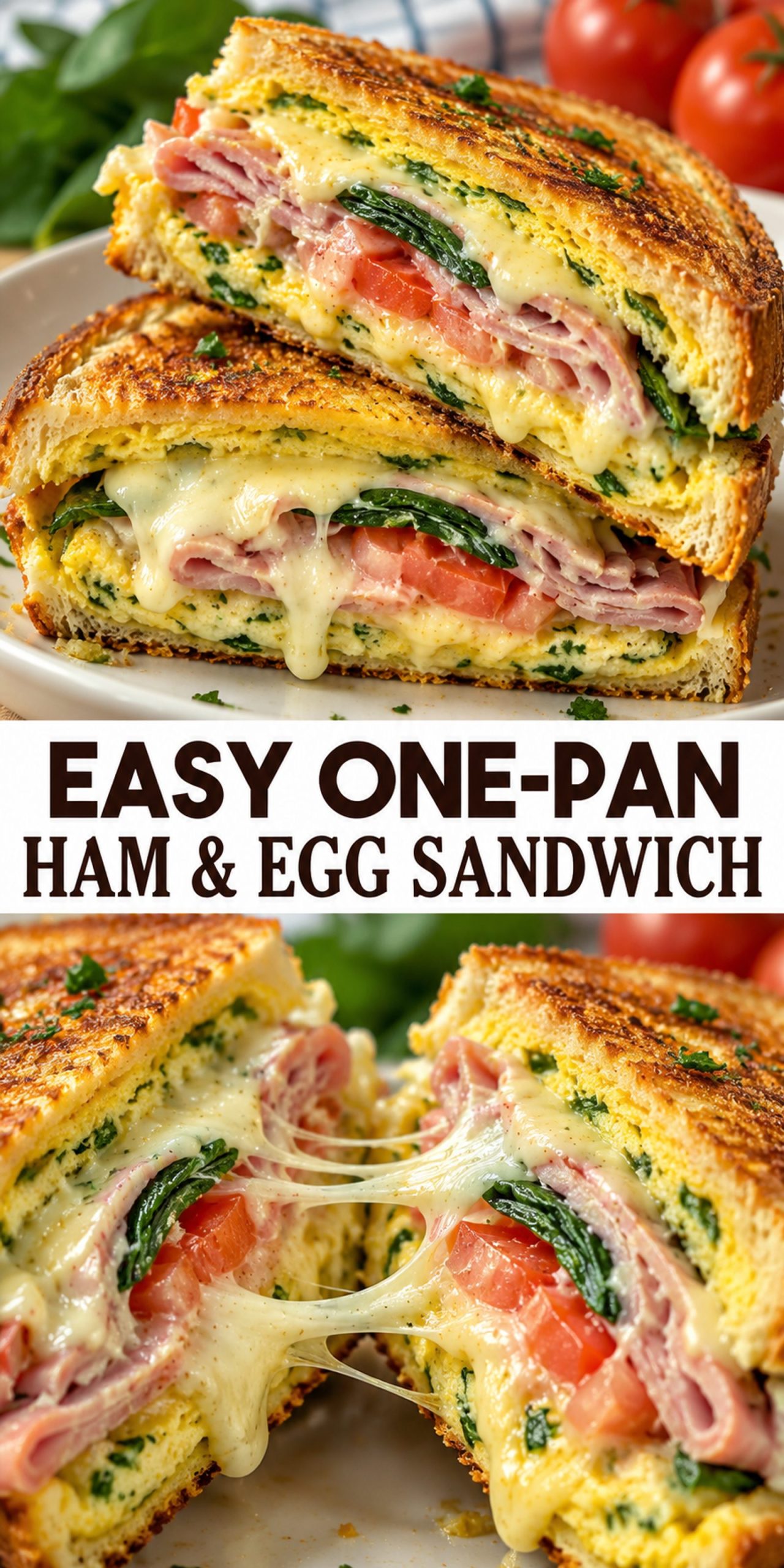 Easy One-Pan Ham & Egg Sandwich