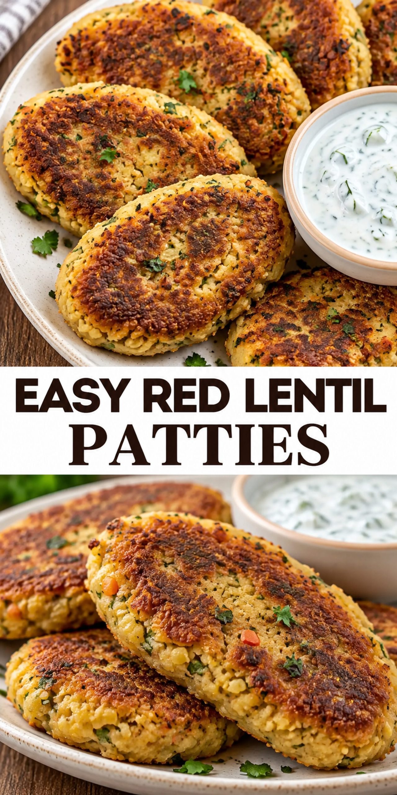 Easy Red Lentil Patties Easy Red Lentil Patties