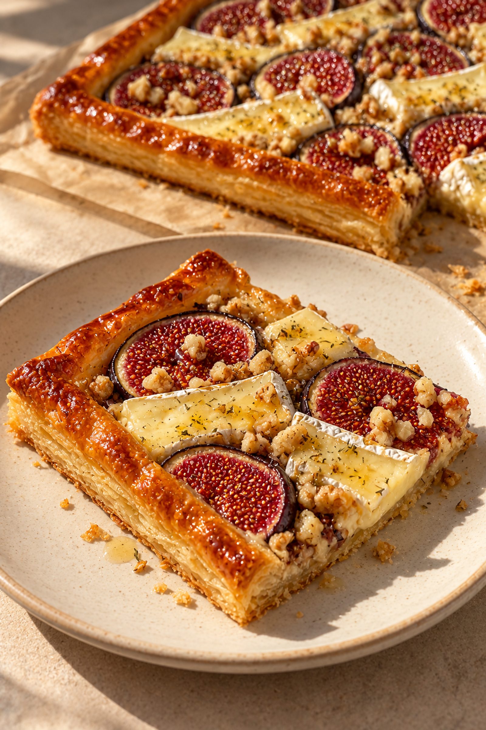 Fig And Brie Puff Pastry Tart