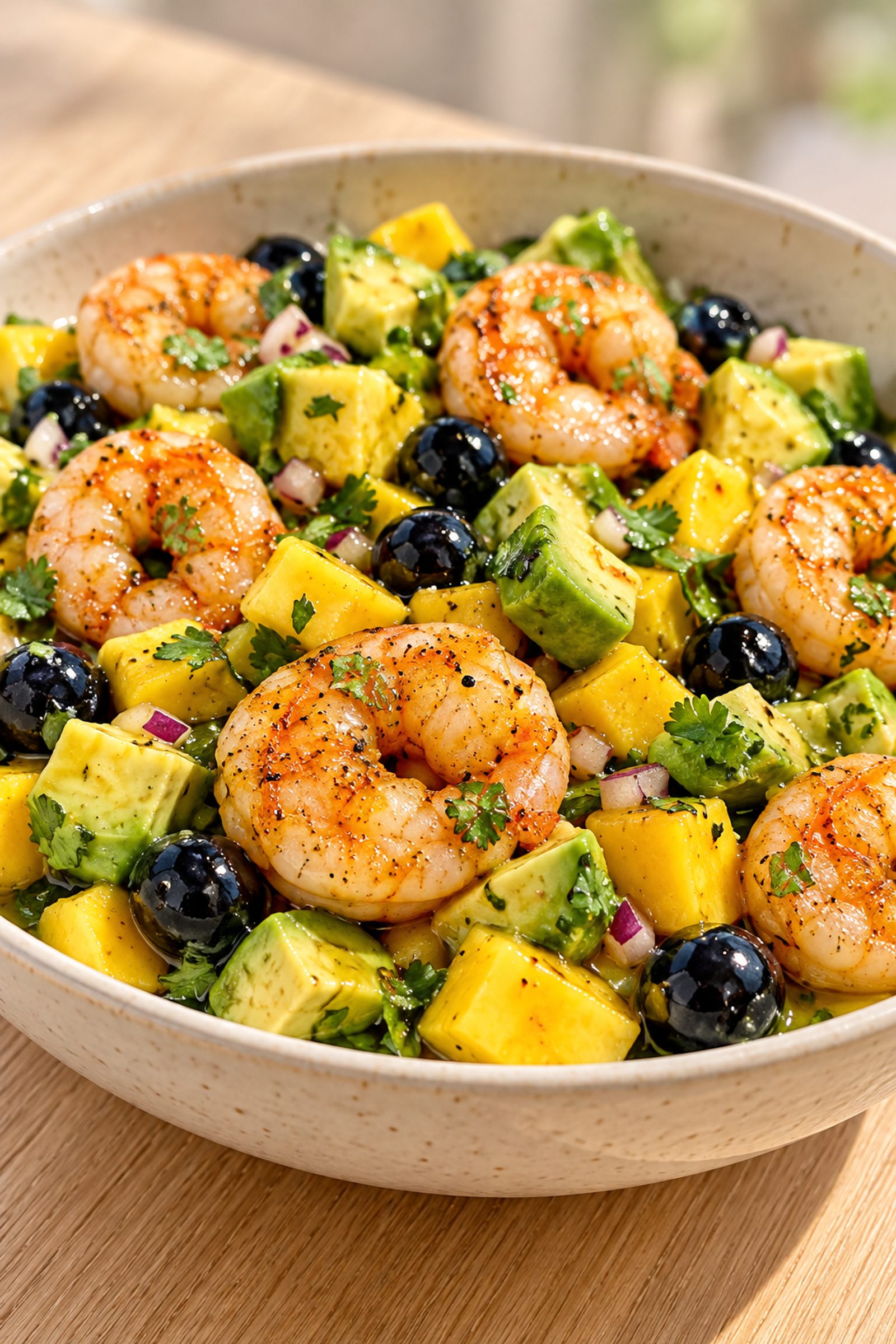 Fresh Mango Avocado Shrimp Salad