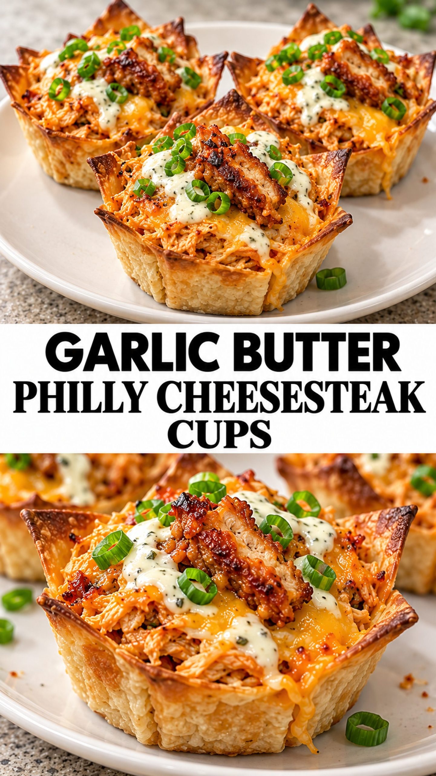 Garlic Butter Philly Cheesesteak Cups Garlic Butter Philly Cheesesteak Cups