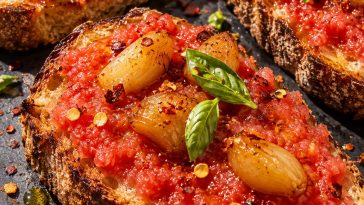 Garlic Confit Pan con Tomate